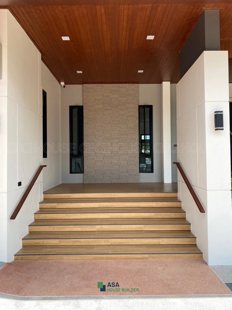 ผลงานบ้านคุณภาณุวัฒน์ บ้านชั้นเดียวสไตล์รีสอร์ต