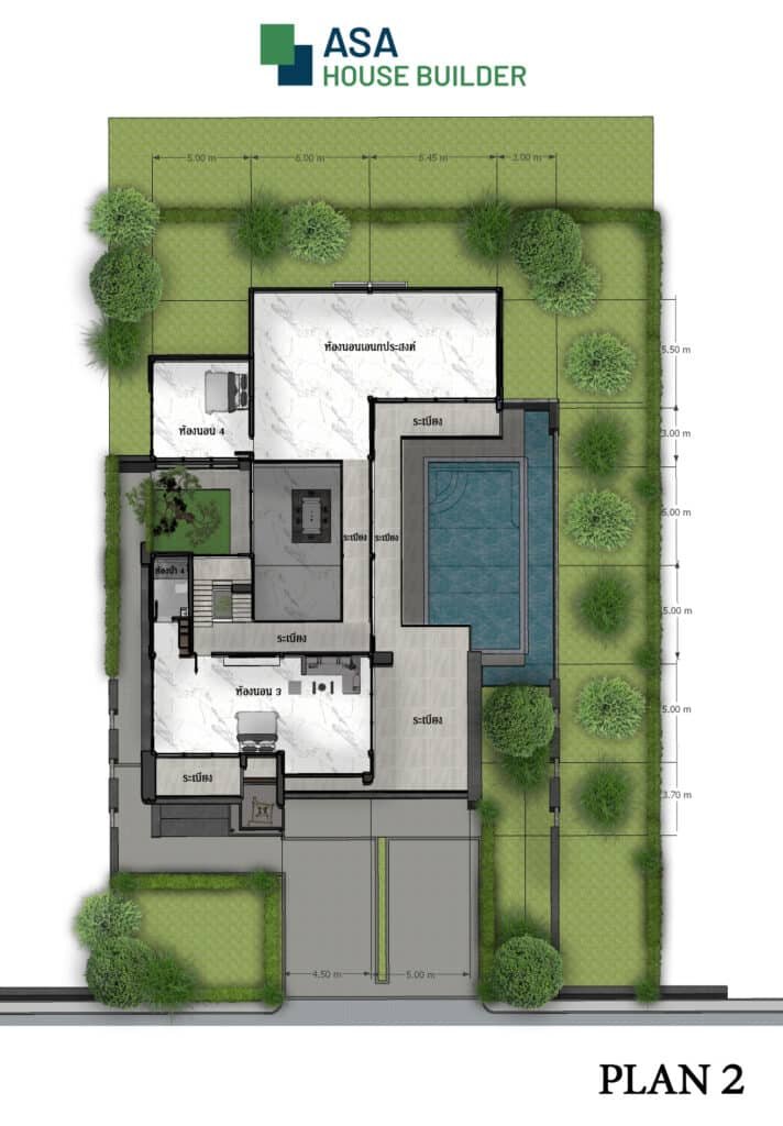 ASA-MD01 แบบบ้าน 3 ชั้น ชั้น 2