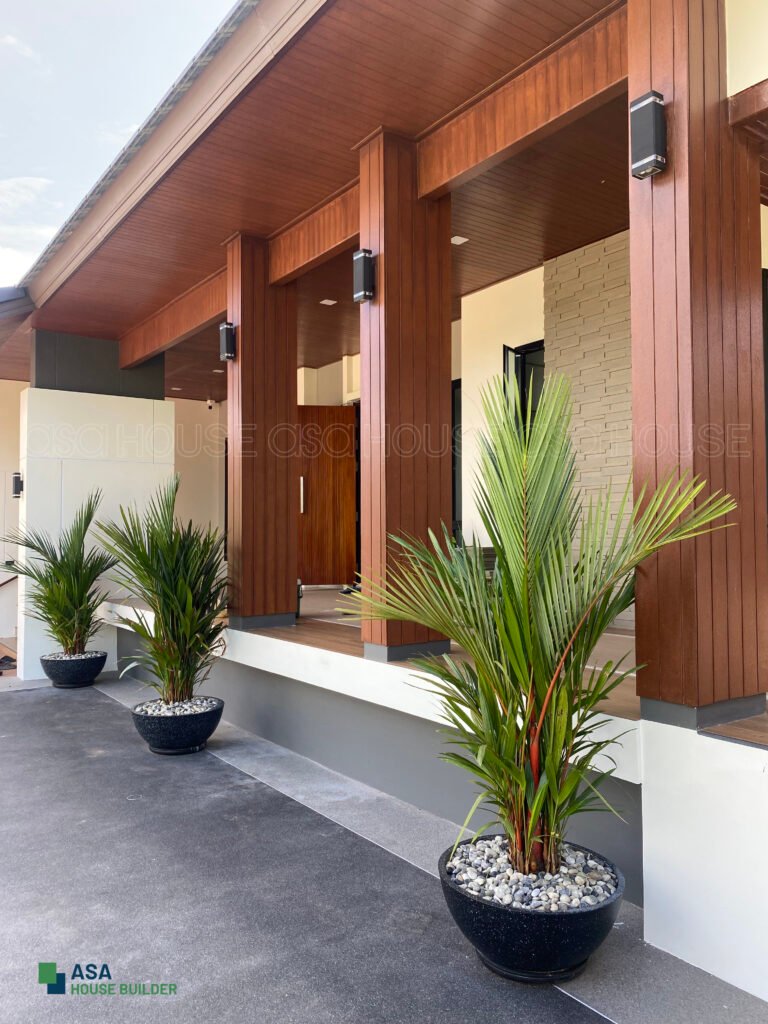 ผลงานบ้านคุณภาณุวัฒน์ บ้านชั้นเดียวสไตล์รีสอร์ต