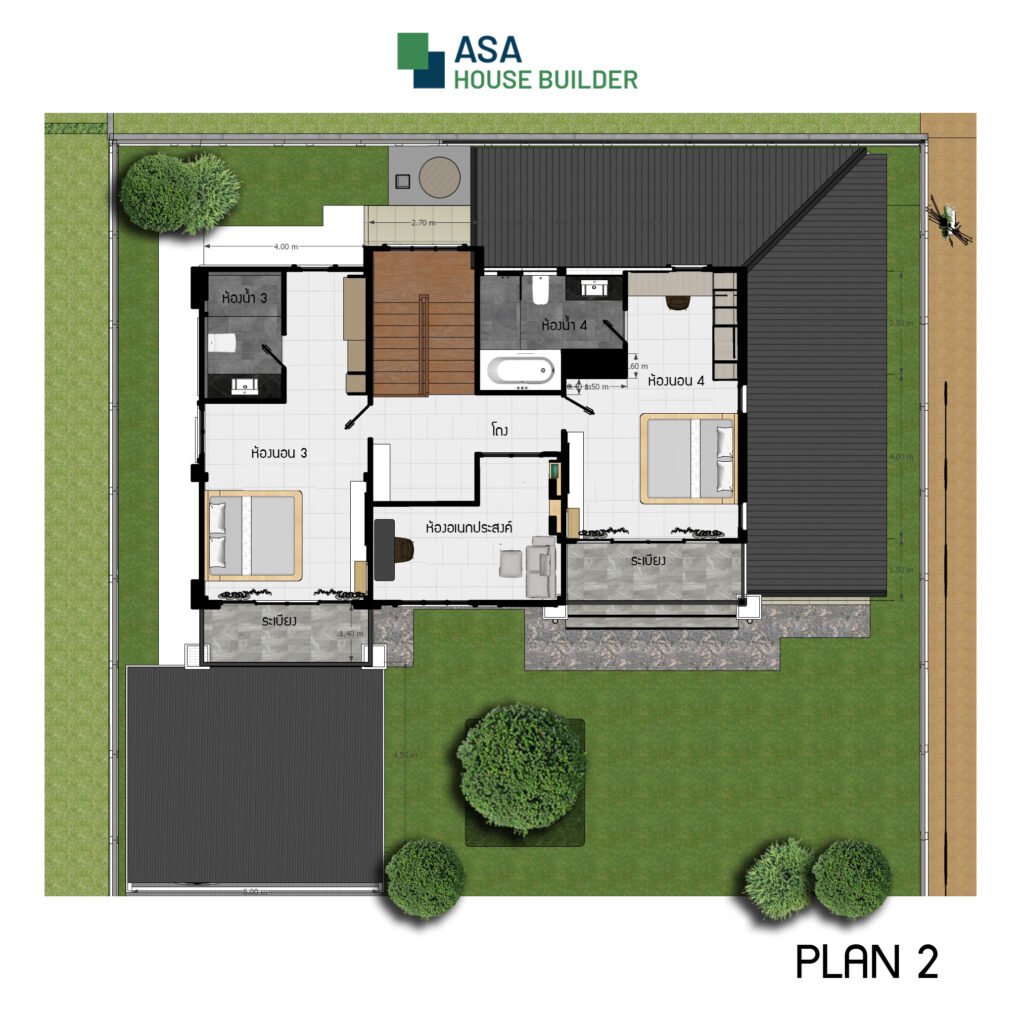 แบบ้าน 2 ชั้น ASA-ND02 ชั้น 1