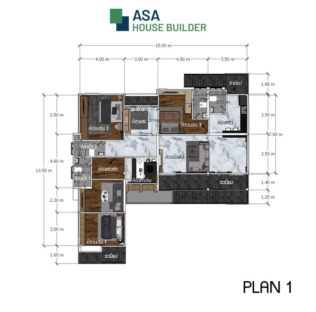 แบบบ้าน 2 ชั้น ASA-ND01